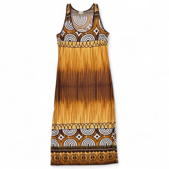 Jon & Anna NY Maxi Dress, XL, Geometric, Sleeveless, Stretch Side Slit - Picture 1 of 6